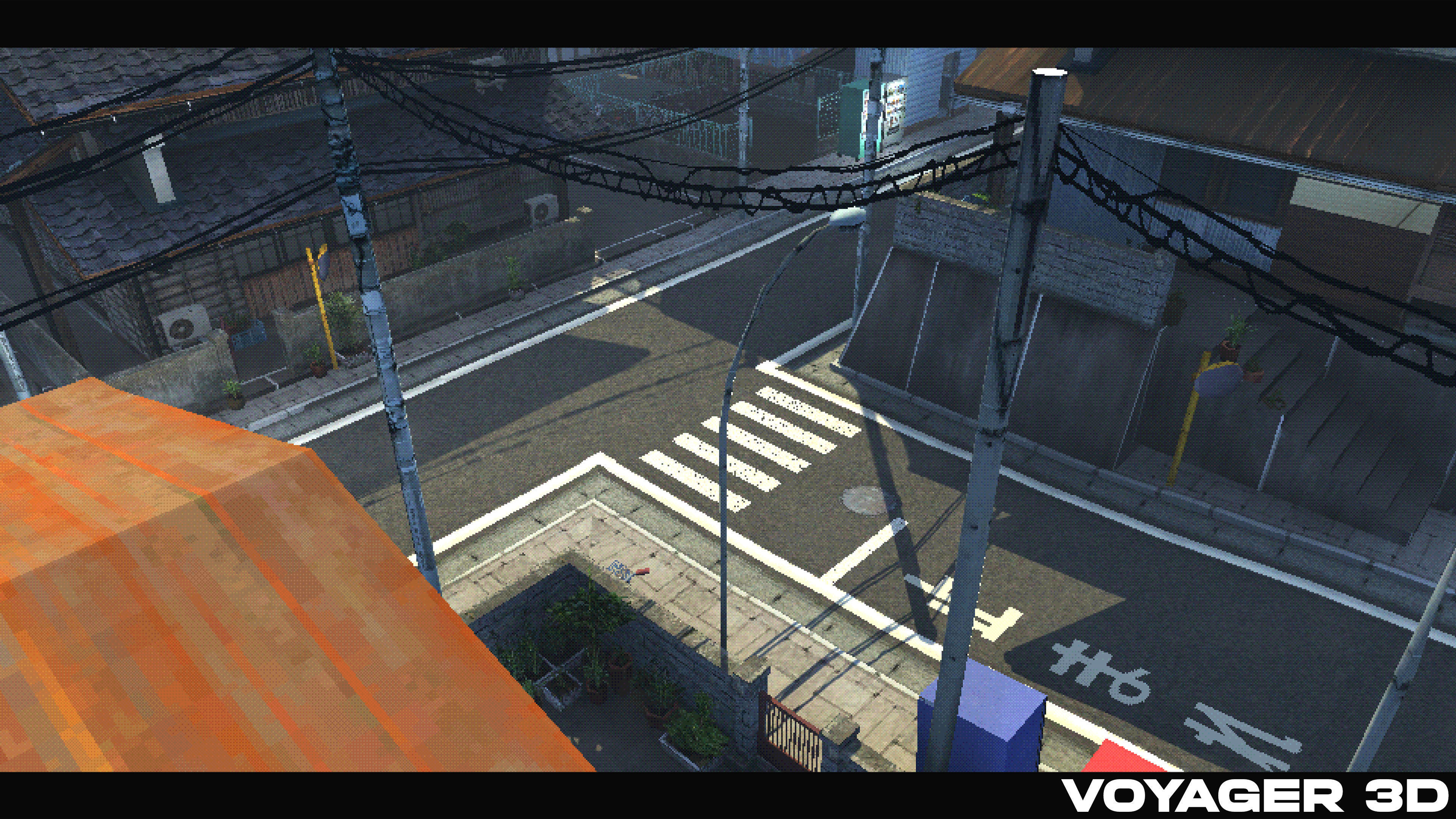 Retro Style Japanese Rural Town Low-poly 3D model_27