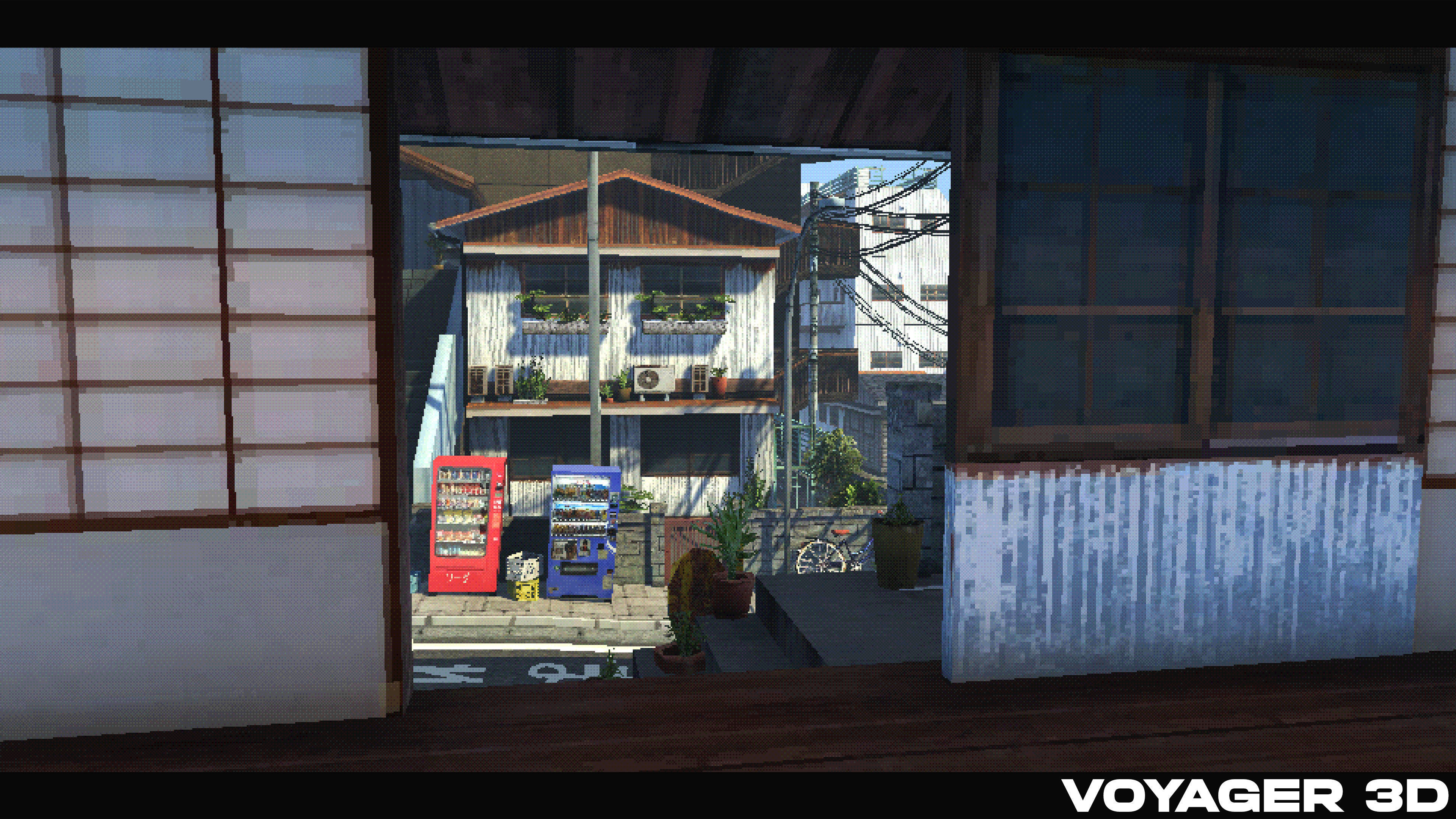 Retro Style Japanese Rural Town Low-poly 3D model_18