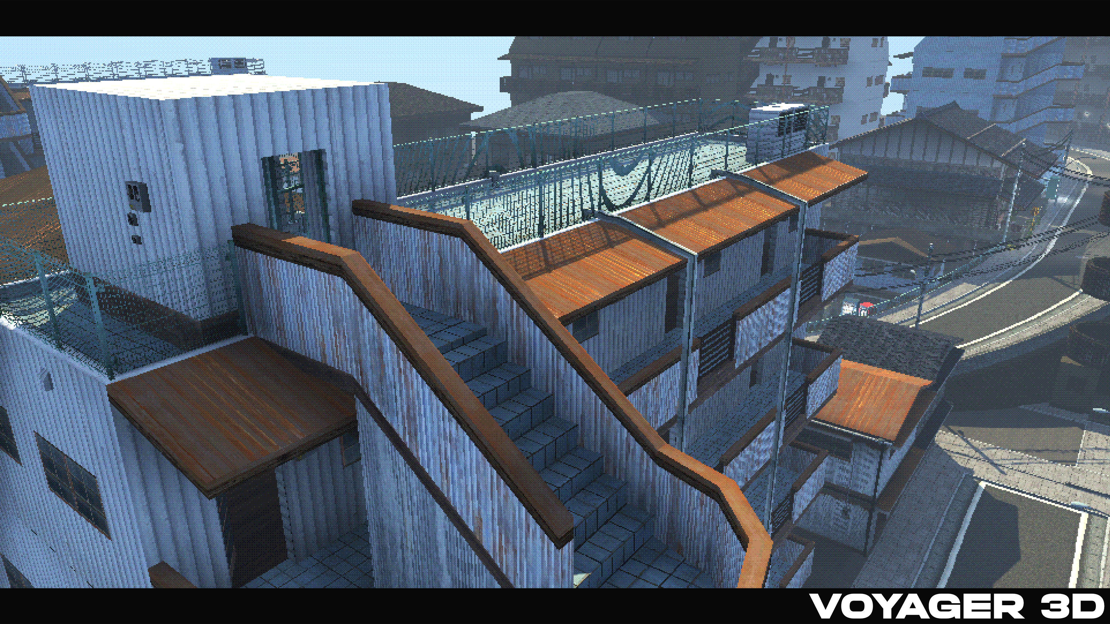 Retro Style Japanese Rural Town Low-poly 3D model_26