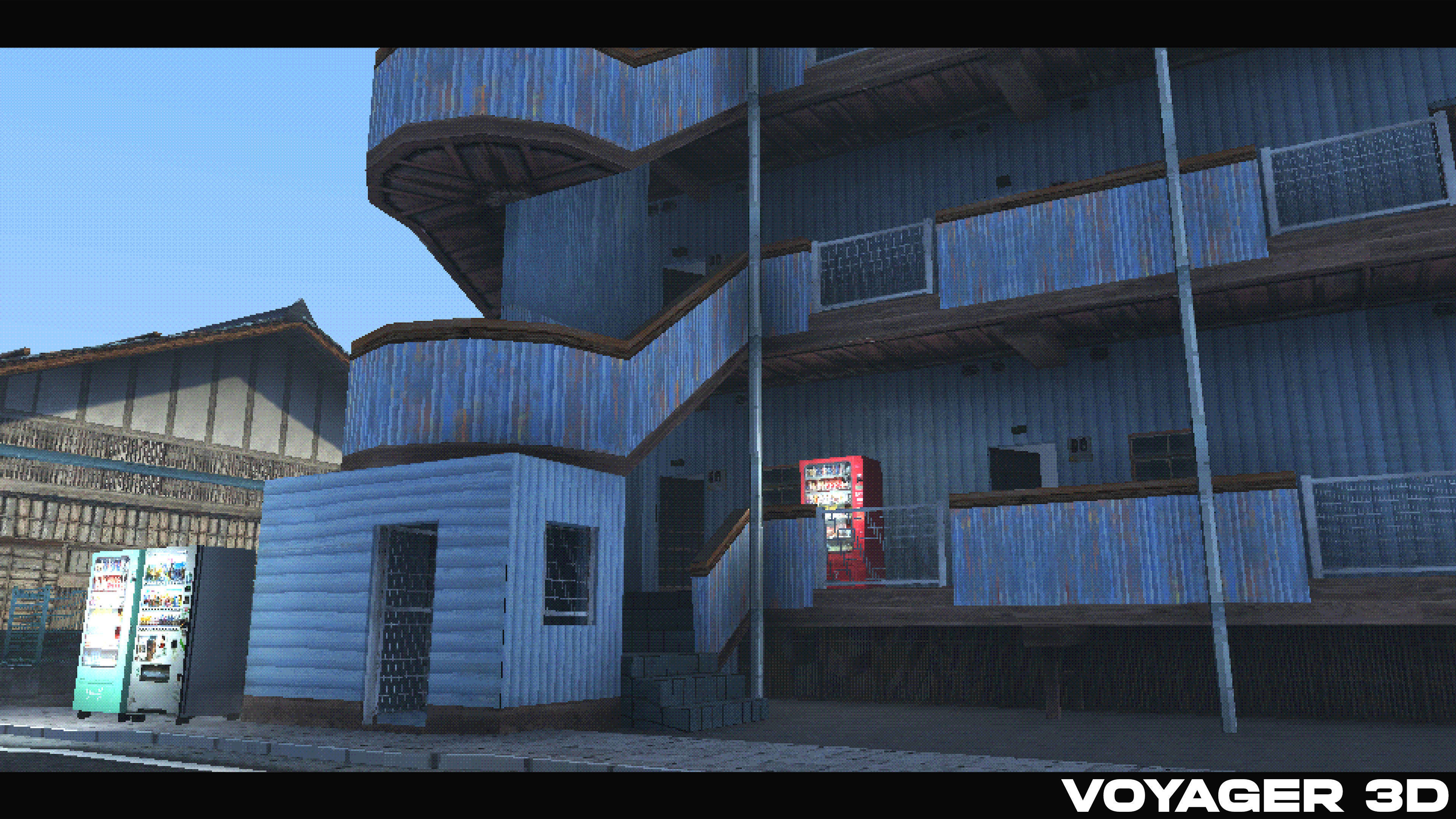 Retro Style Japanese Rural Town Low-poly 3D model_21