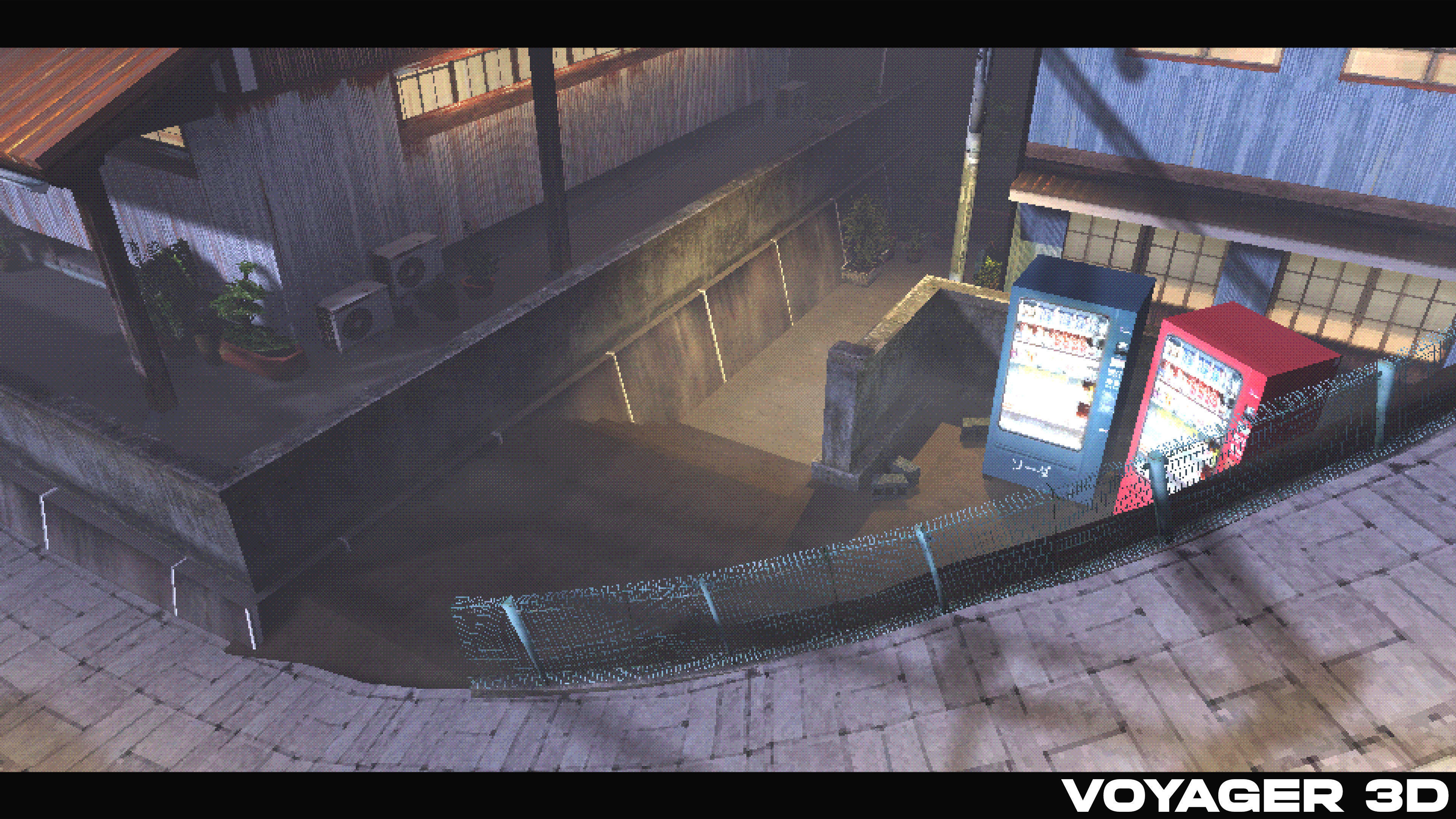 Retro Style Japanese Rural Town Low-poly 3D model_7