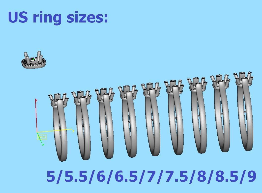 Halo Engagement Ring 40 pointer diamond stone 3dmodel 3D print model_20