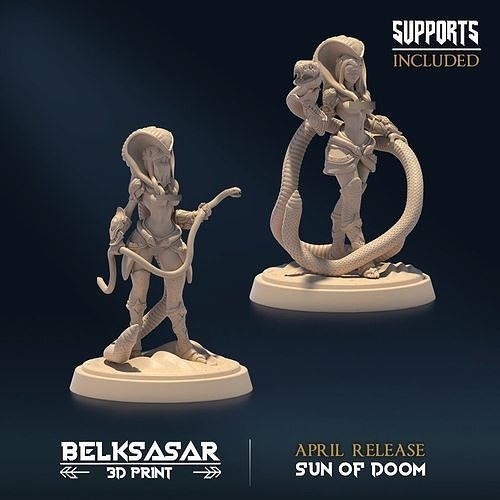 Sandviper Mage Nude Set x2 3D print model