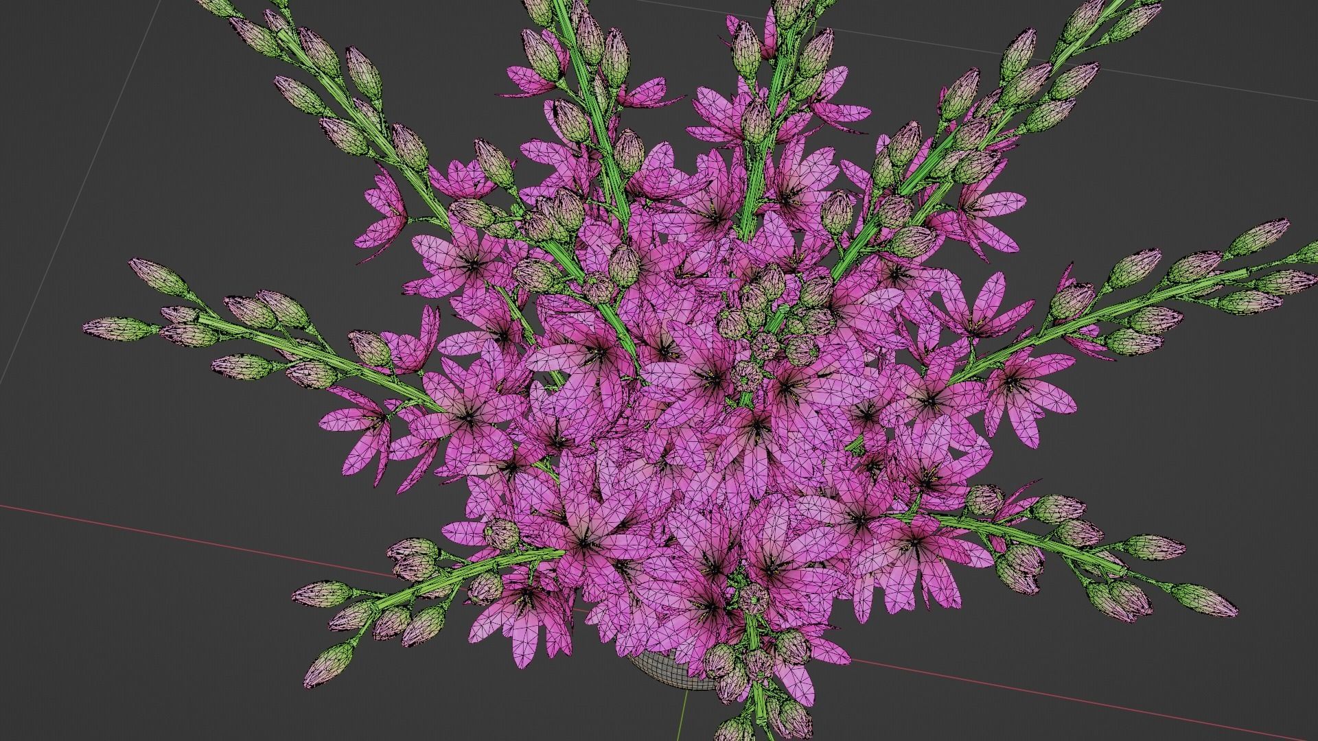 3d Flower bouquet  3D model_7