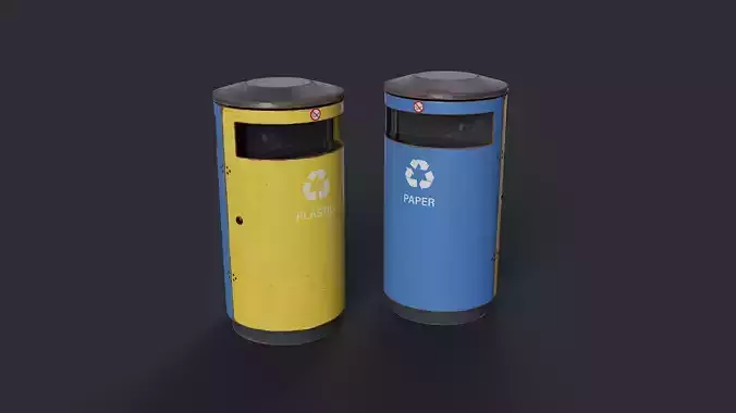 Street Trash Can 15 PBR Game Ready
