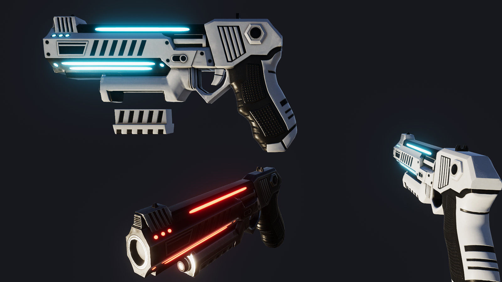 Scifi Weapon pack Low-poly 3D model_12
