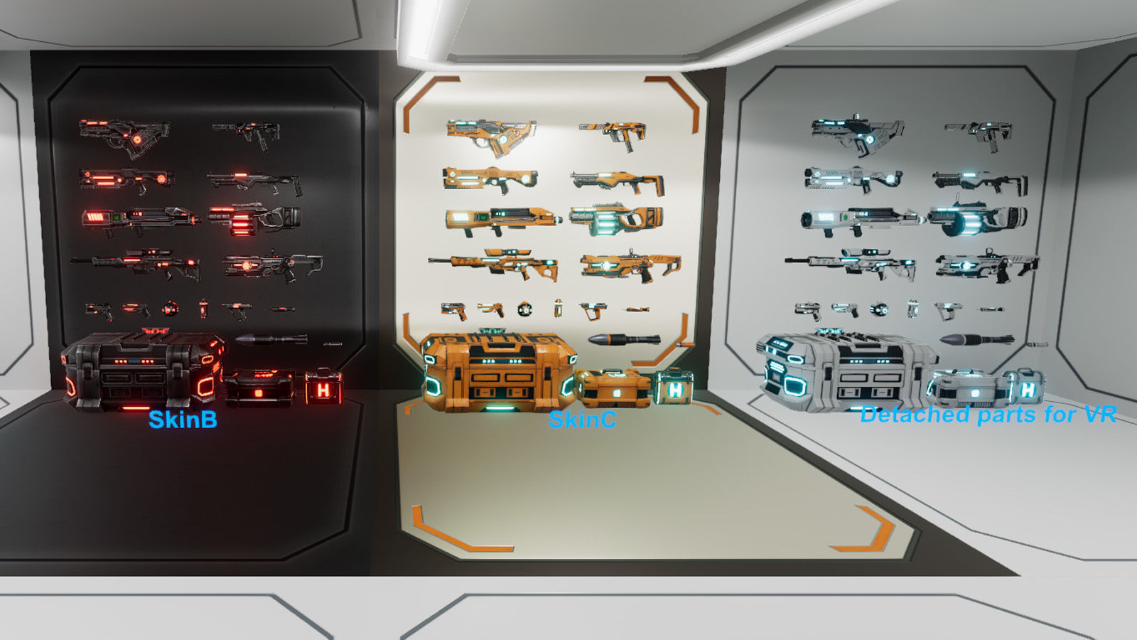 Scifi Weapon pack Low-poly 3D model_17