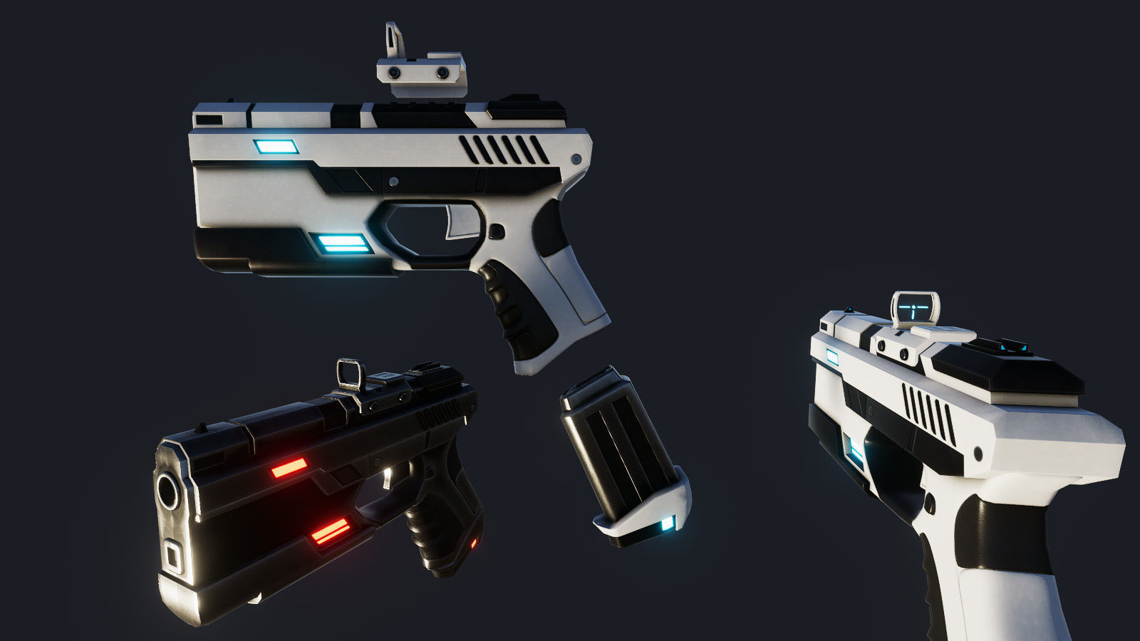 Scifi Weapon pack Low-poly 3D model_11