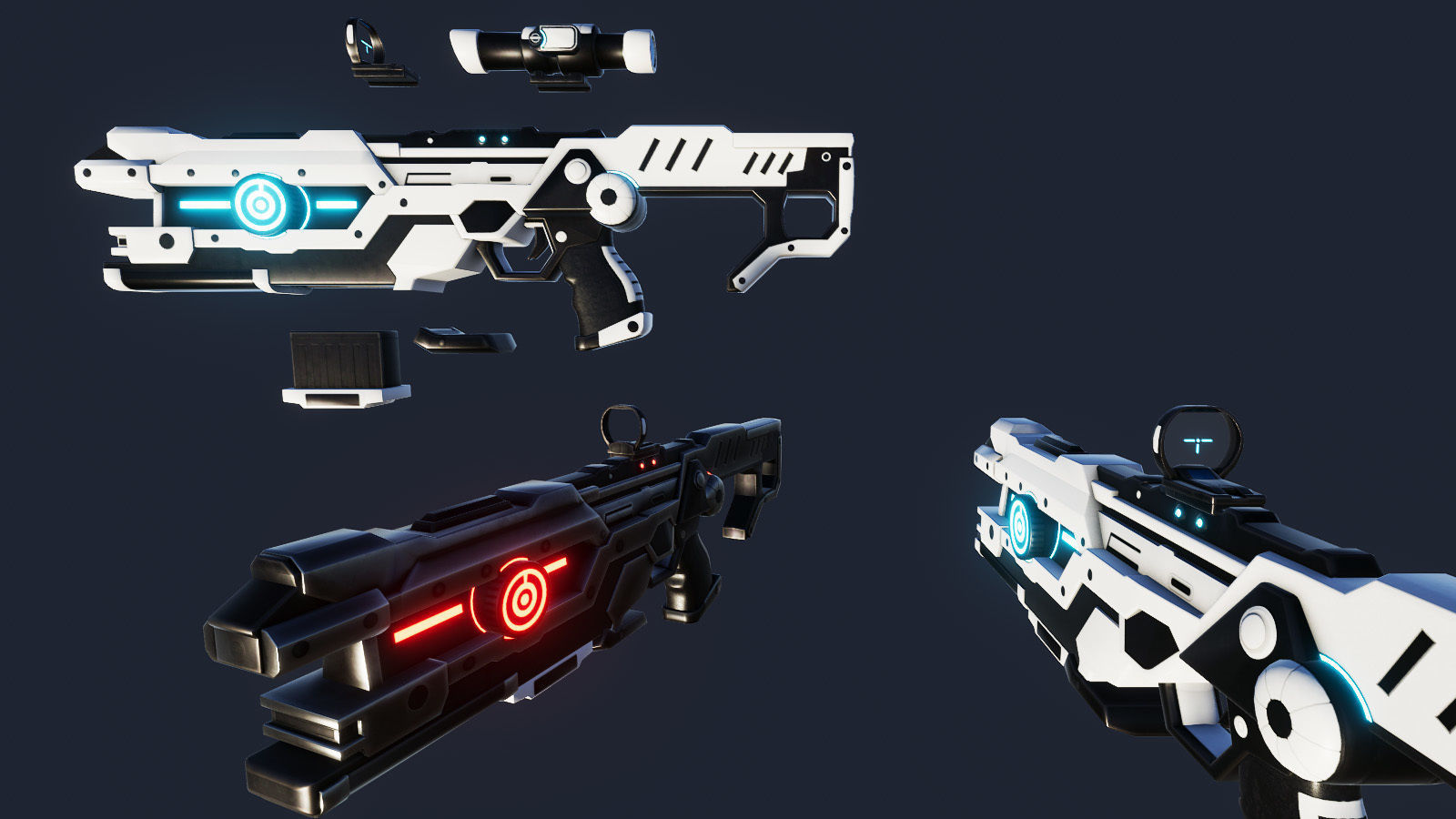 Scifi Weapon pack Low-poly 3D model_5