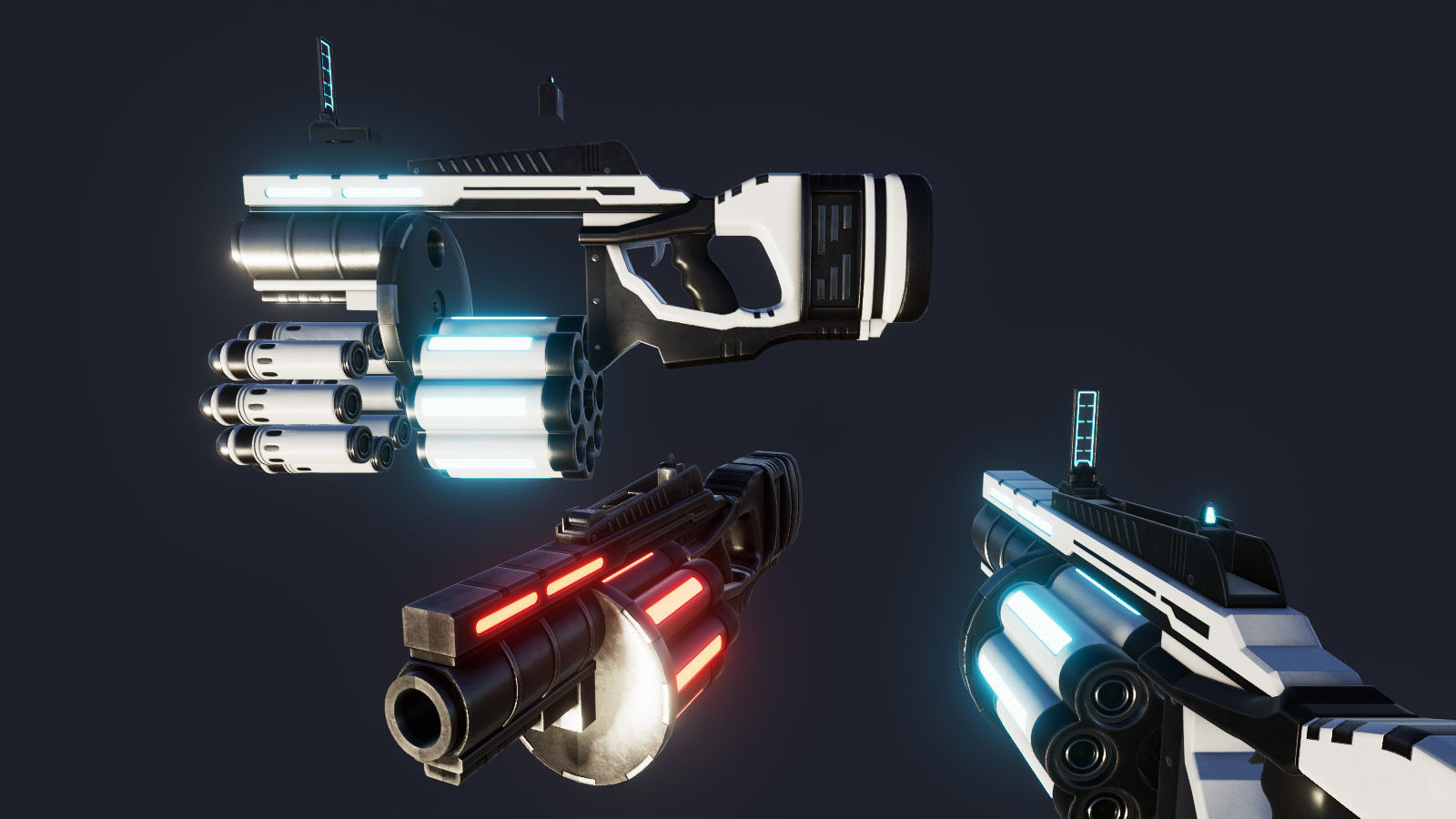 Scifi Weapon pack Low-poly 3D model_3
