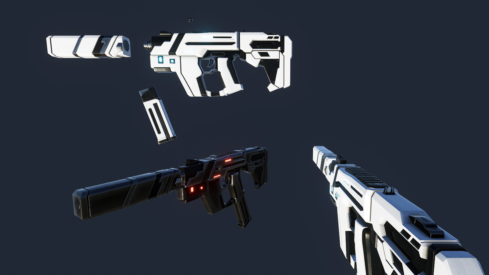 Scifi Weapon pack Low-poly 3D model_10