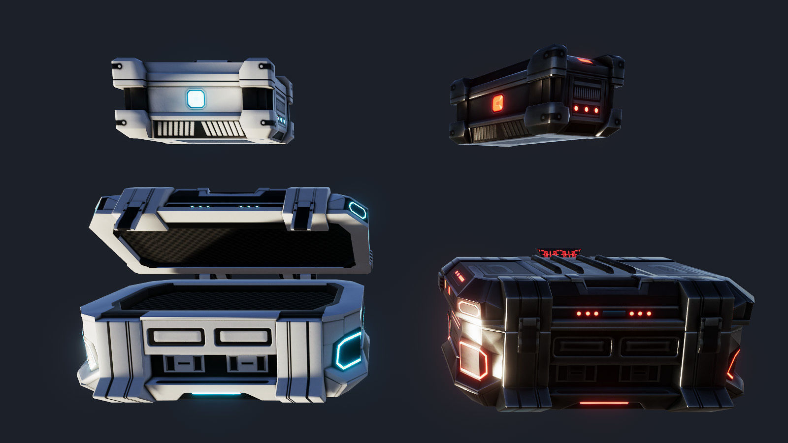 Scifi Weapon pack Low-poly 3D model_15