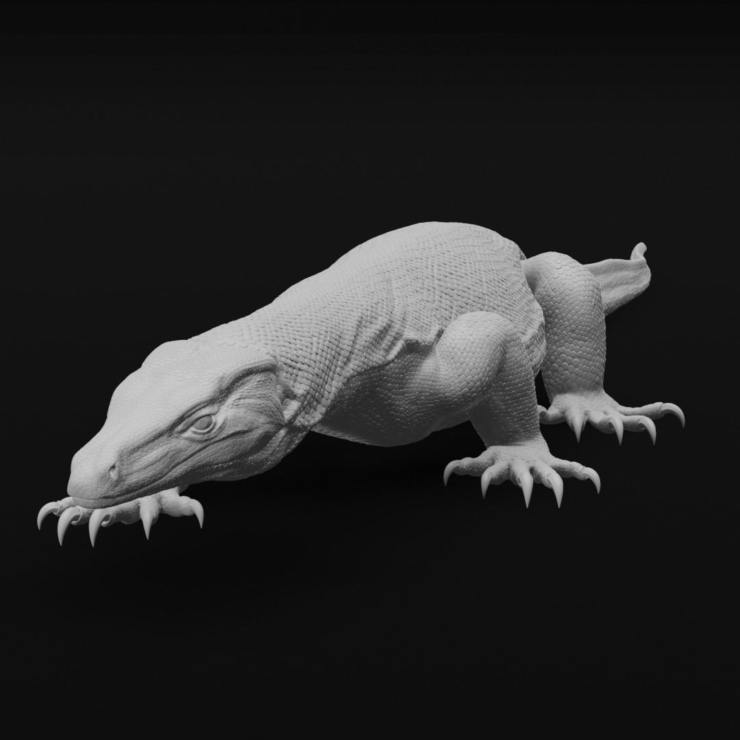 Asian Water Monitor - Lizard Reptile -  3D Print Model 3D print model_13