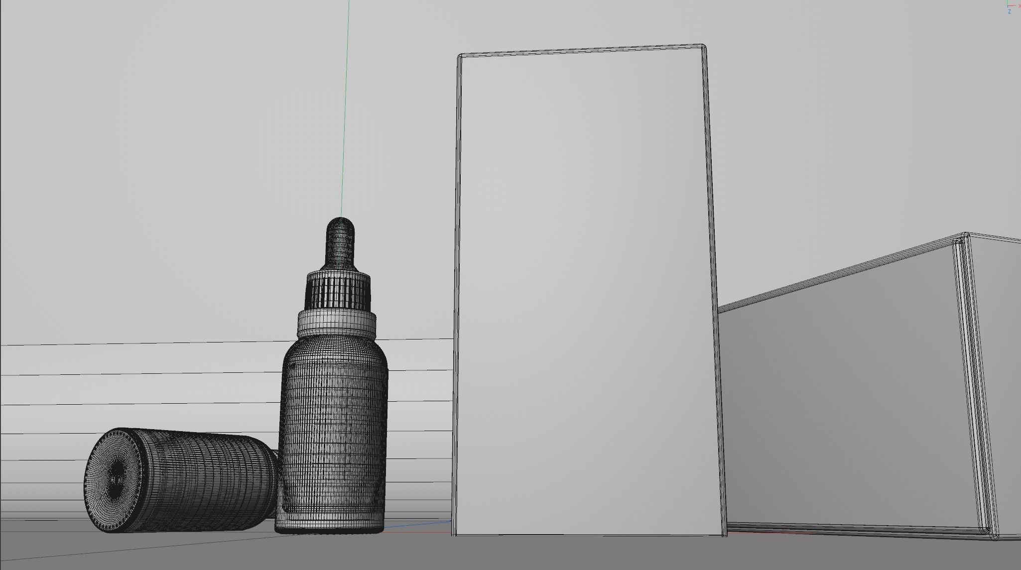 Ready Texture Cosmetic Oil Serum Dropper Bottle Box 3D Low Poly Low-poly 3D model_11