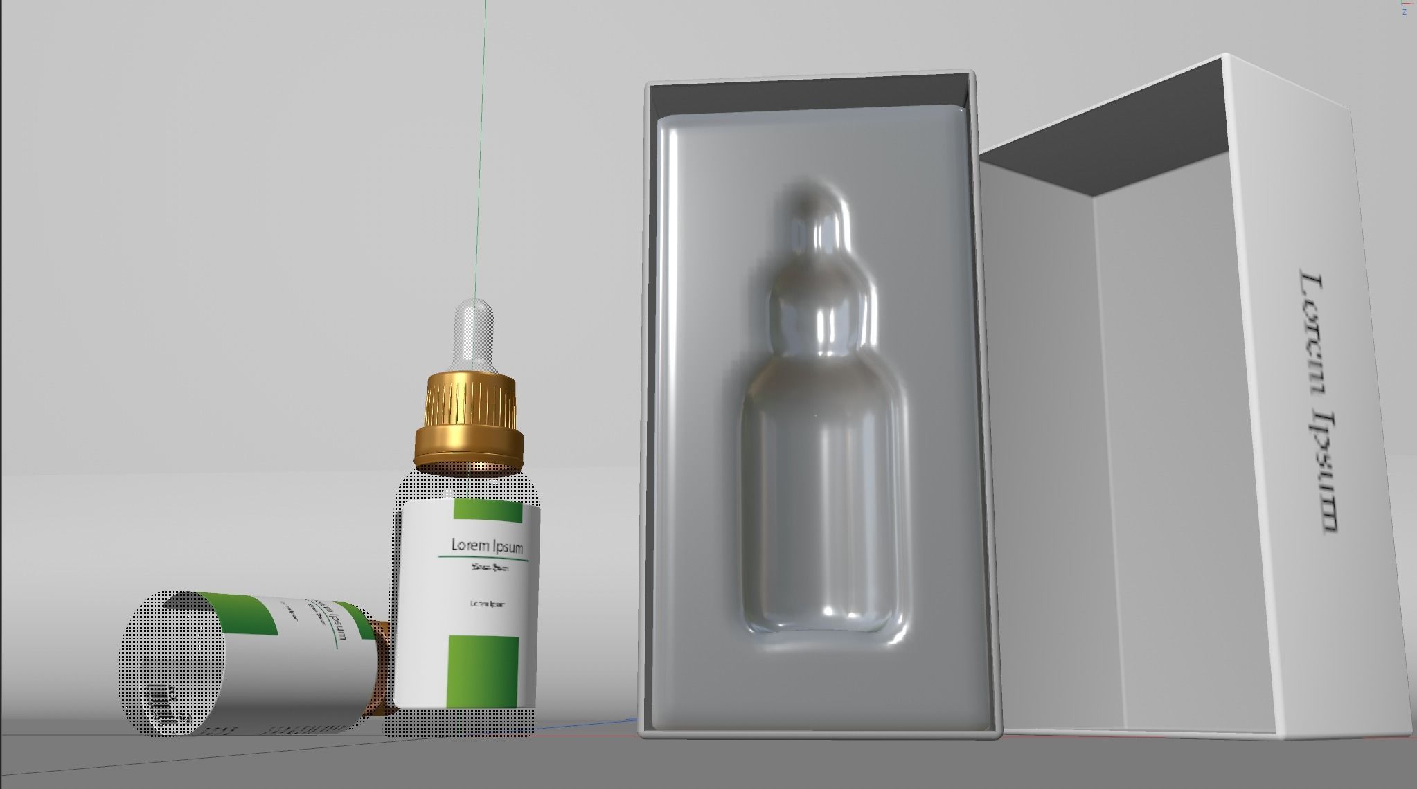 Ready Texture Cosmetic Oil Serum Dropper Bottle Box 3D Low Poly Low-poly 3D model_9