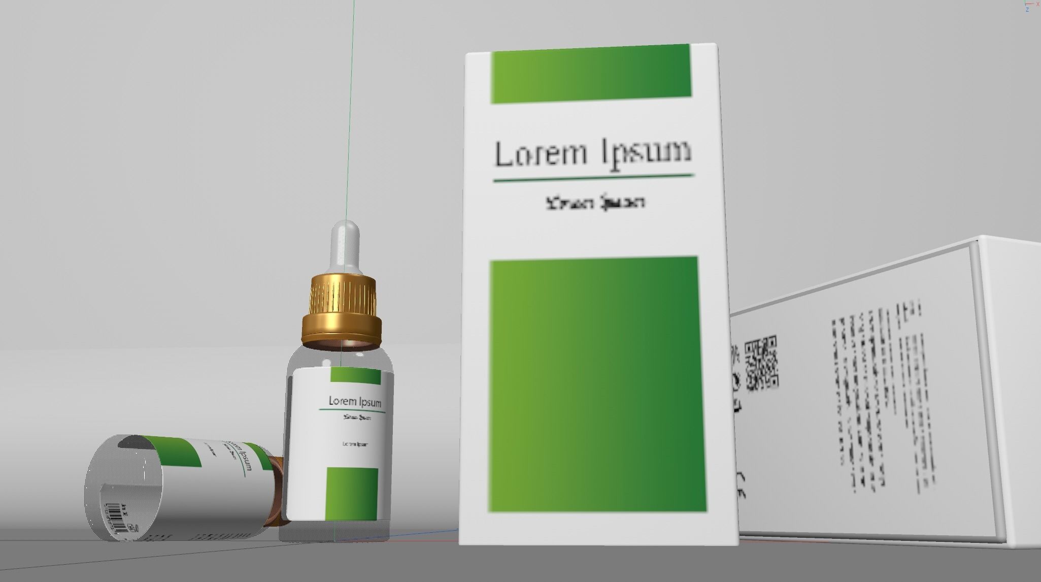 Ready Texture Cosmetic Oil Serum Dropper Bottle Box 3D Low Poly Low-poly 3D model_8