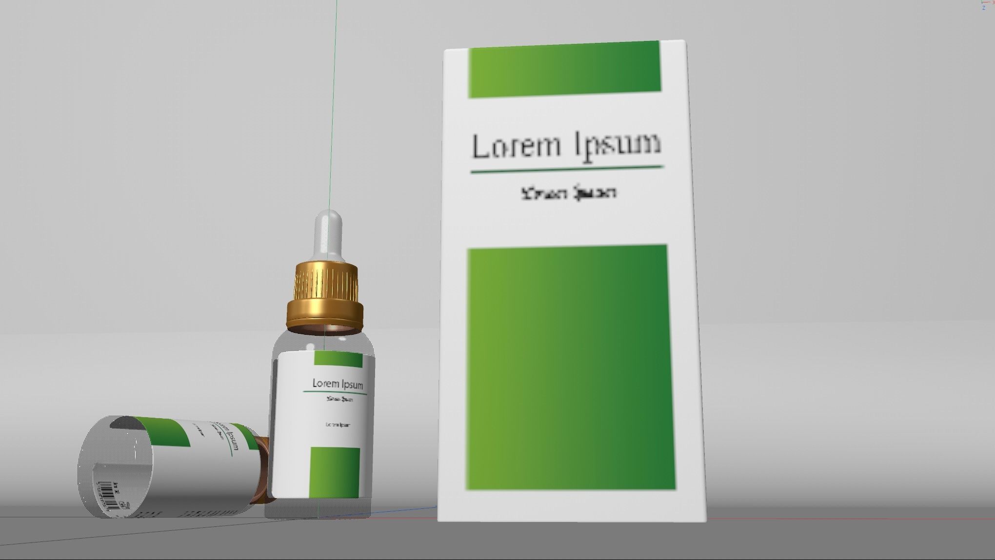 Ready Texture Cosmetic Oil Serum Dropper Bottle Box 3D Low Poly Low-poly 3D model_7
