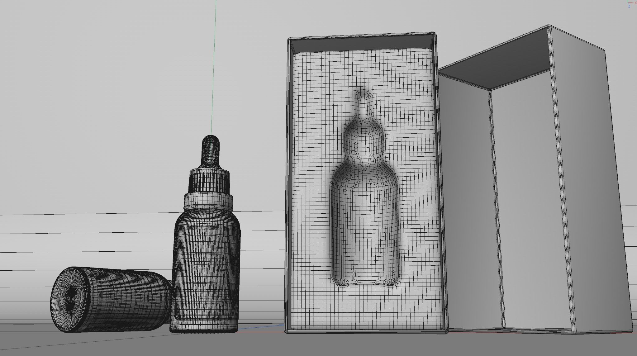 Ready Texture Cosmetic Oil Serum Dropper Bottle Box 3D Low Poly Low-poly 3D model_10