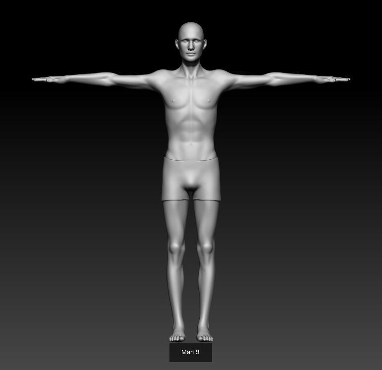 Male and Female base mesh 4 model 3D Model Collection_2