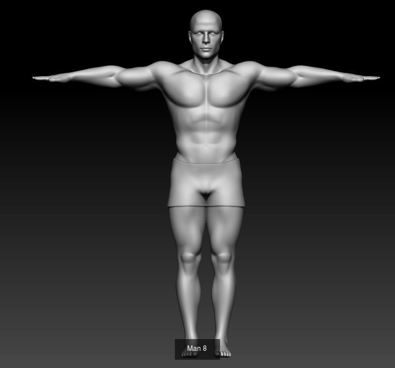 Male and Female base mesh 4 model 3D Model Collection_1