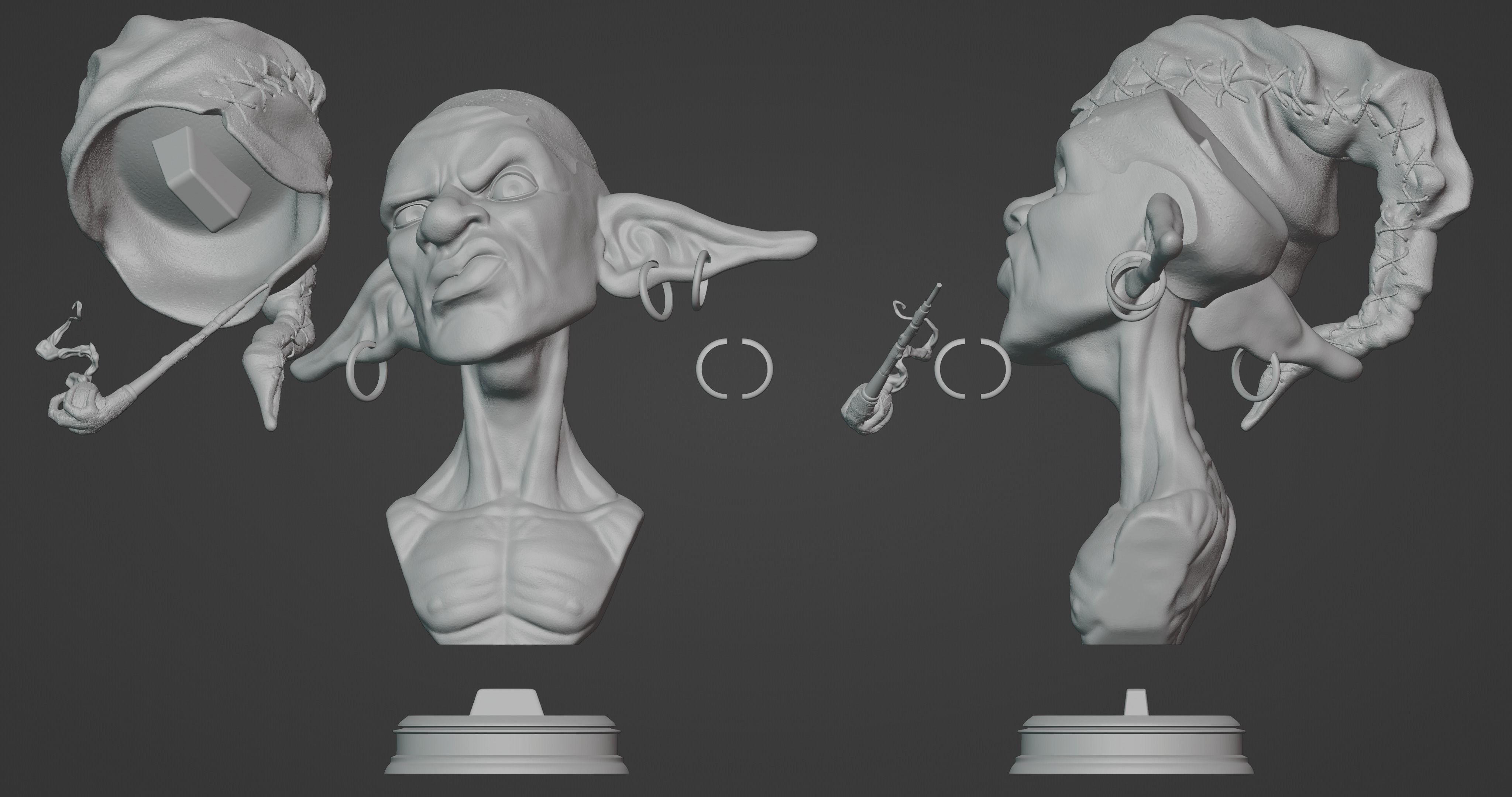 Busto saci 3D print model_2