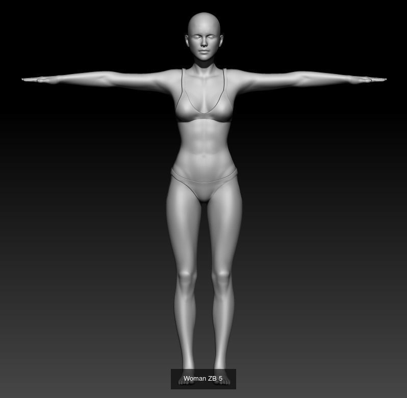 Male and Female base mesh 4 model 3D Model Collection_2