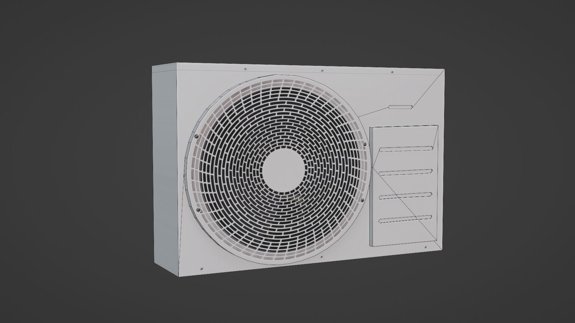 Air Conditioning Low-poly 3D model_3