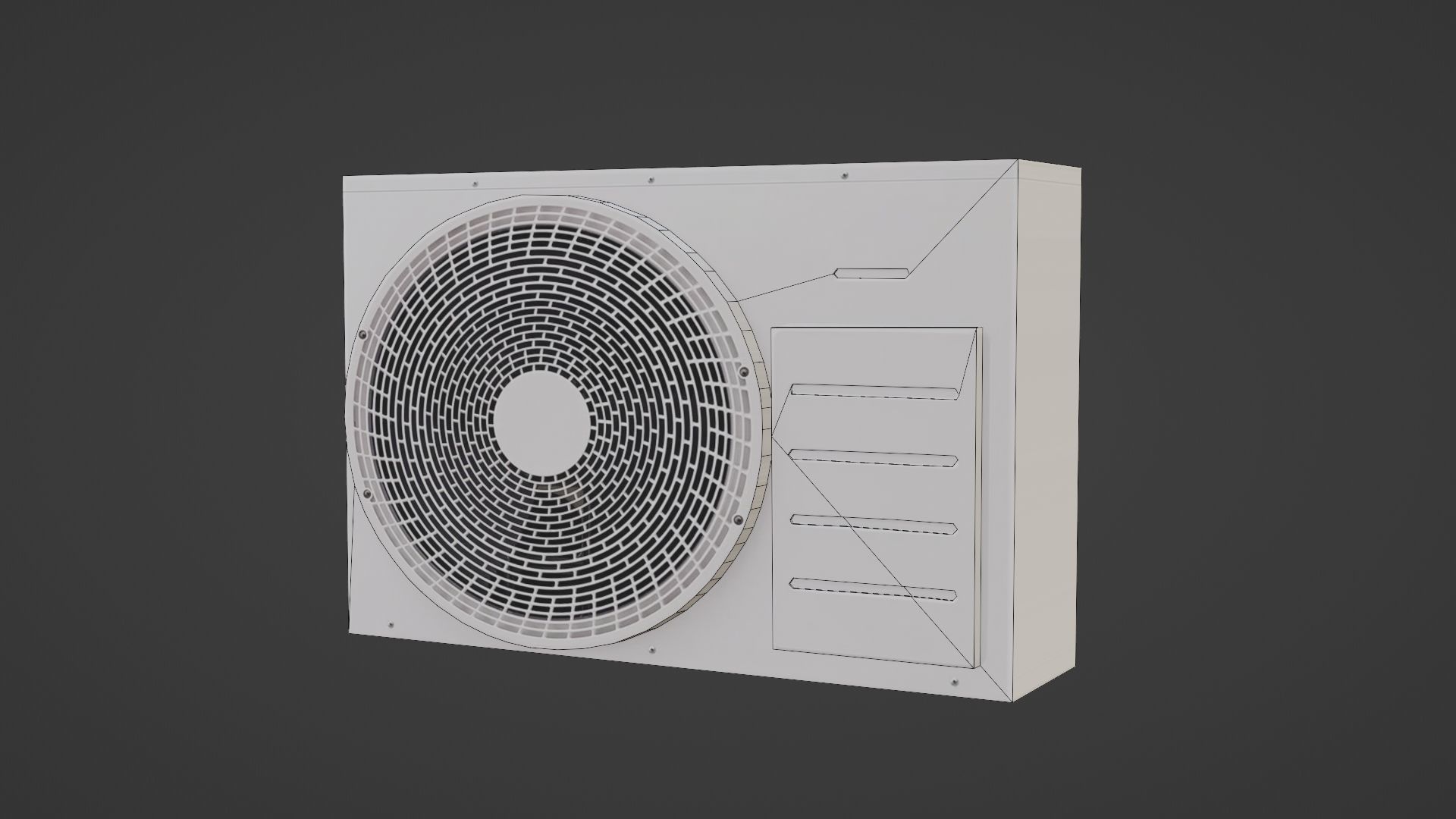 Air Conditioning Low-poly 3D model_2
