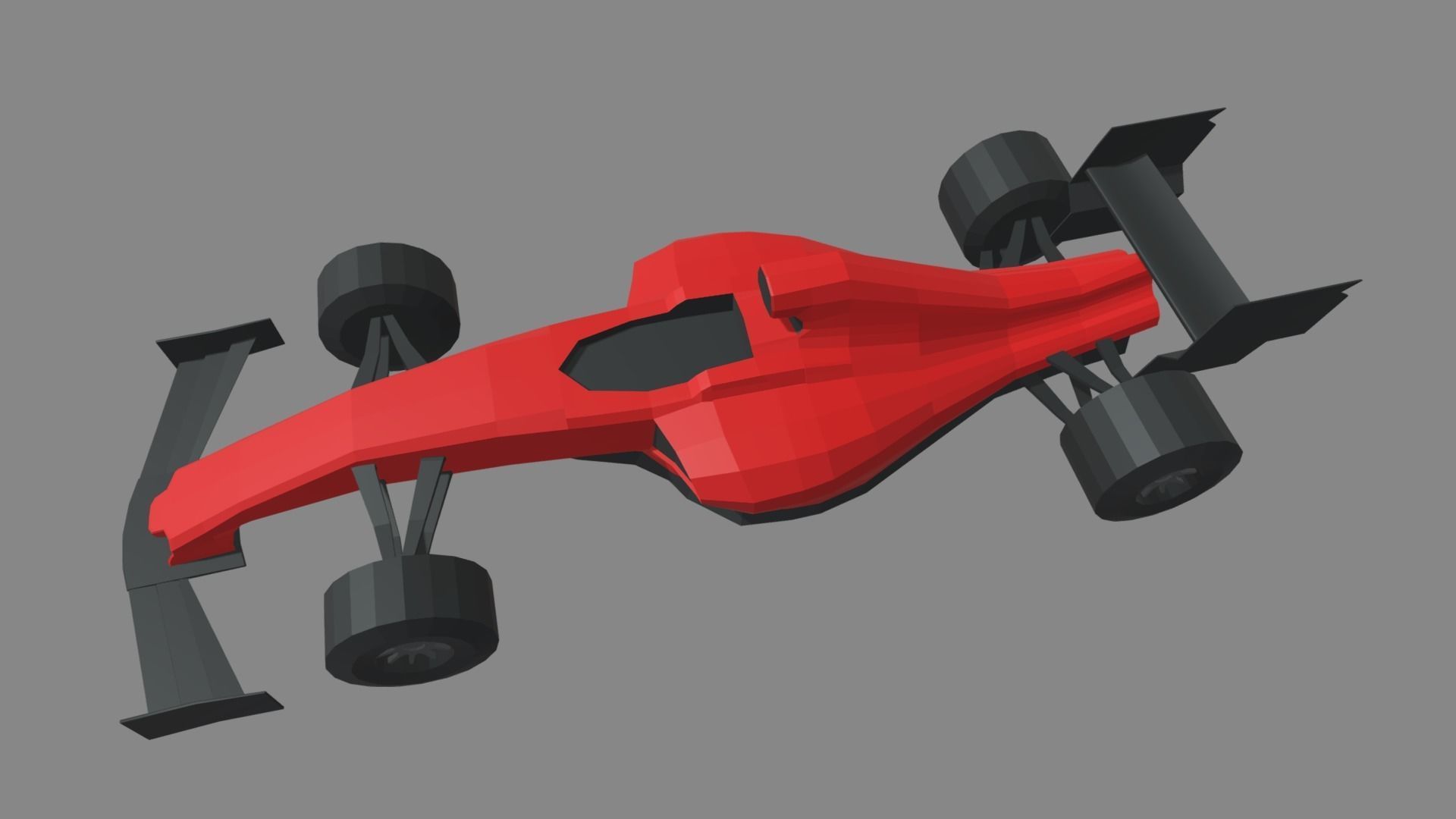 Low Poly Formula 1 Car 01 Low-poly 3D model_3