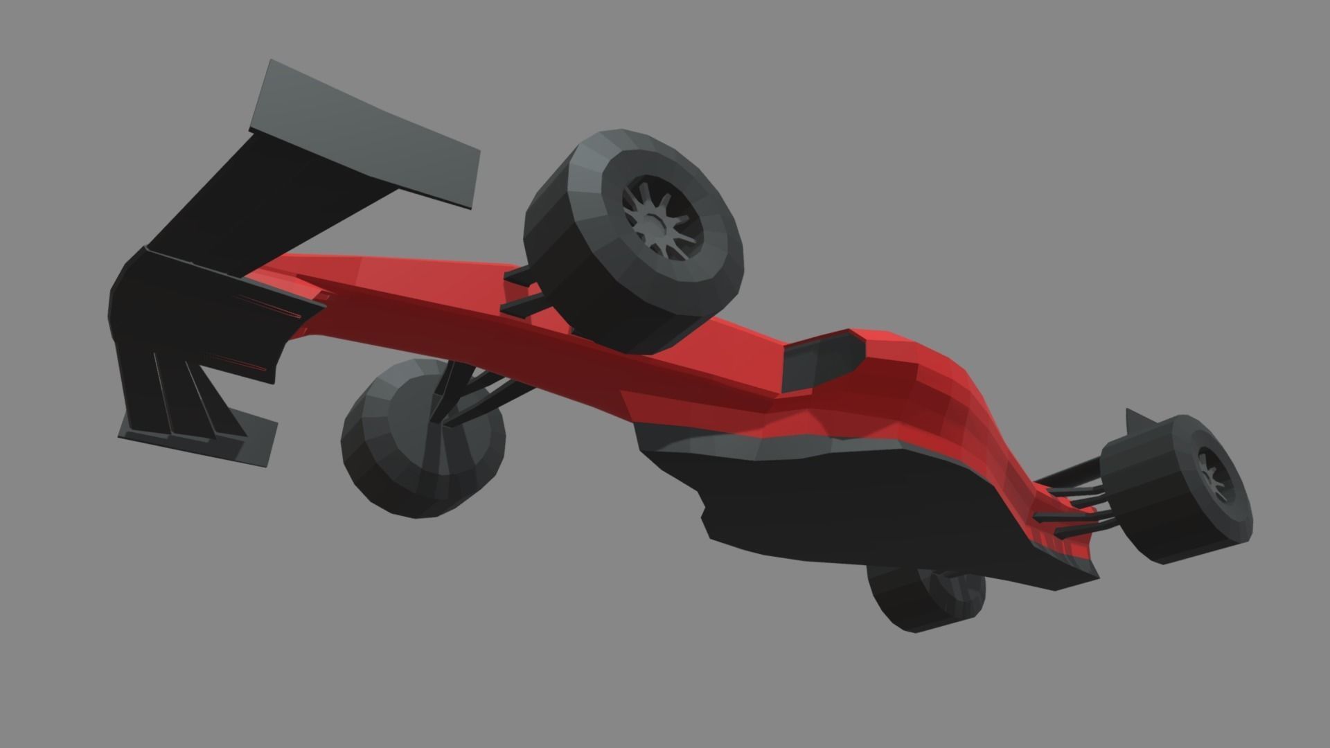 Low Poly Formula 1 Car 01 Low-poly 3D model_2