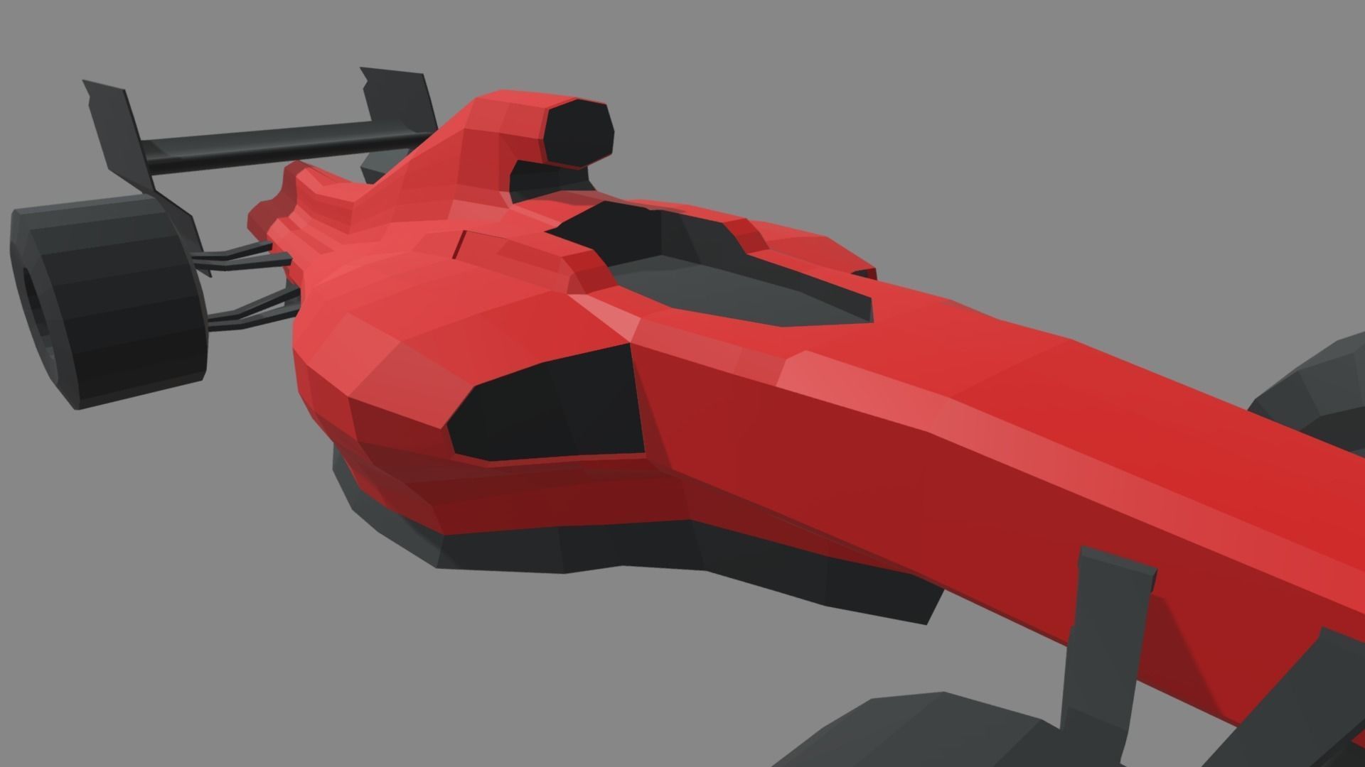 Low Poly Formula 1 Car 01 Low-poly 3D model_5
