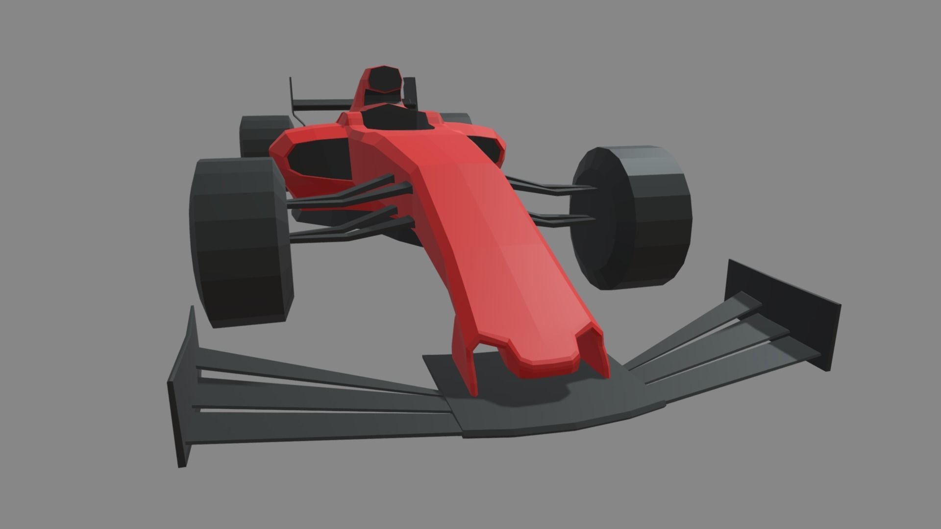 Low Poly Formula 1 Car 01 Low-poly 3D model_4