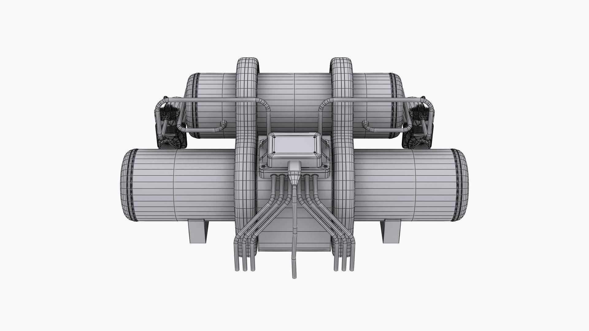 Airlift Performance air suspension kit A Low-poly 3D model_11