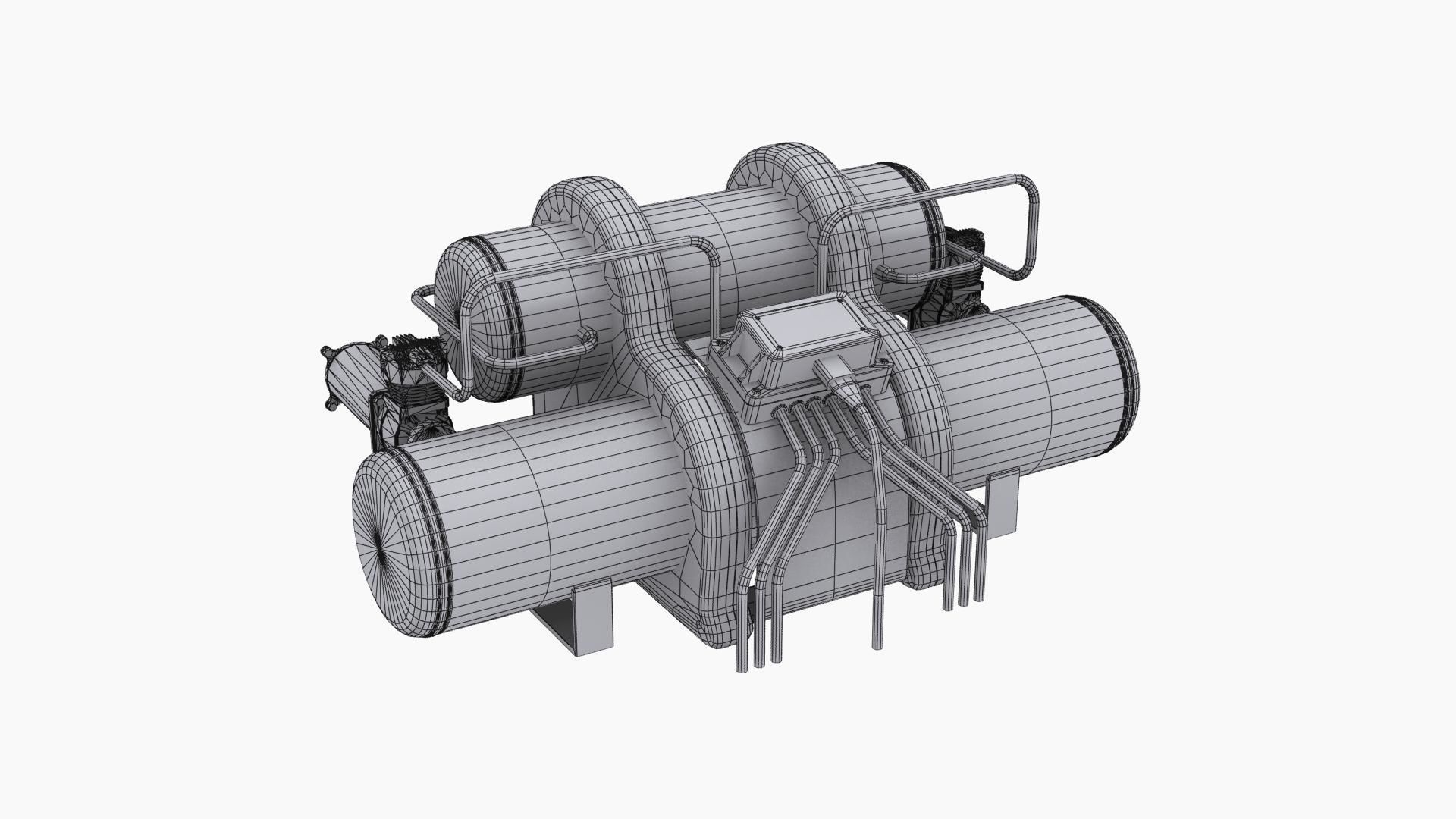 Airlift Performance air suspension kit A Low-poly 3D model_10