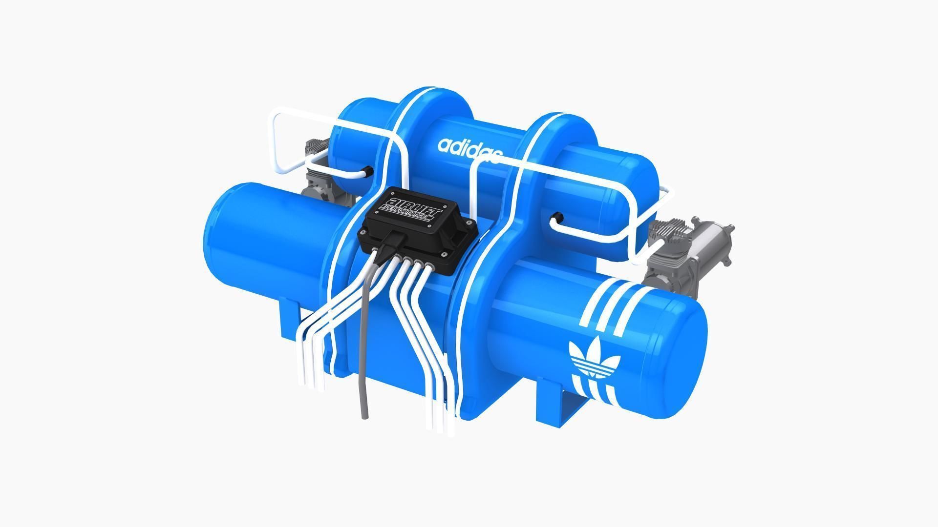 Airlift Performance air suspension kit A Low-poly 3D model_2