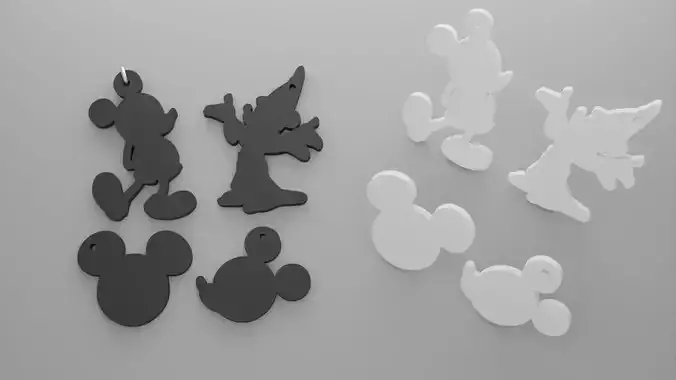 Chaveiro Mickey para impressao 3D 3D print model
