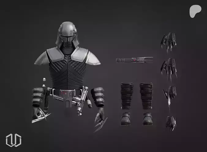 Lord Starkiller Action Figure Kit V2 3D print model