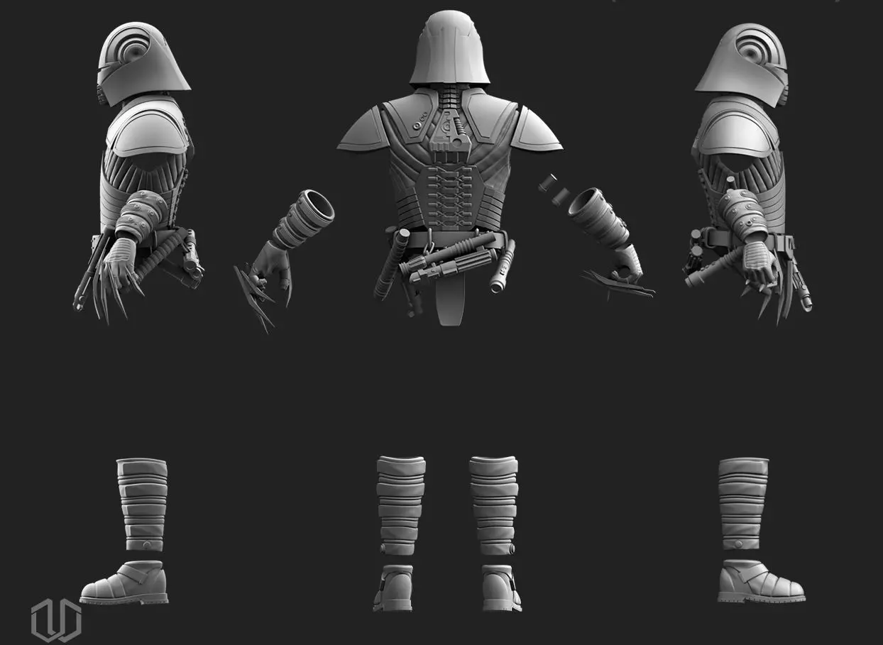 Lord Starkiller Action Figure Kit V2 3D print model_3