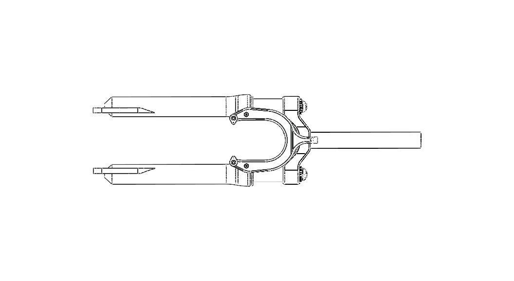 Front Suspension Fork for Bike 20 inch 3D model_4