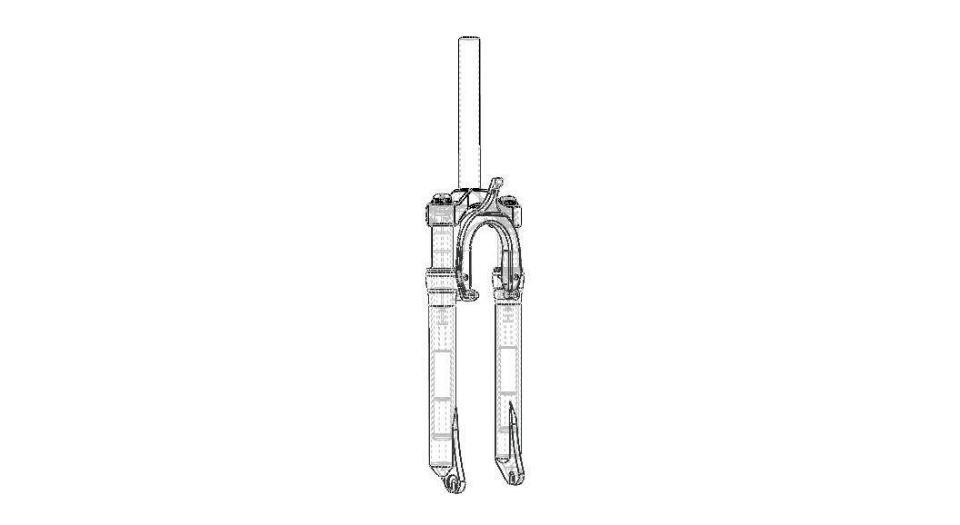 Front Suspension Fork for Bike 20 inch 3D model_23