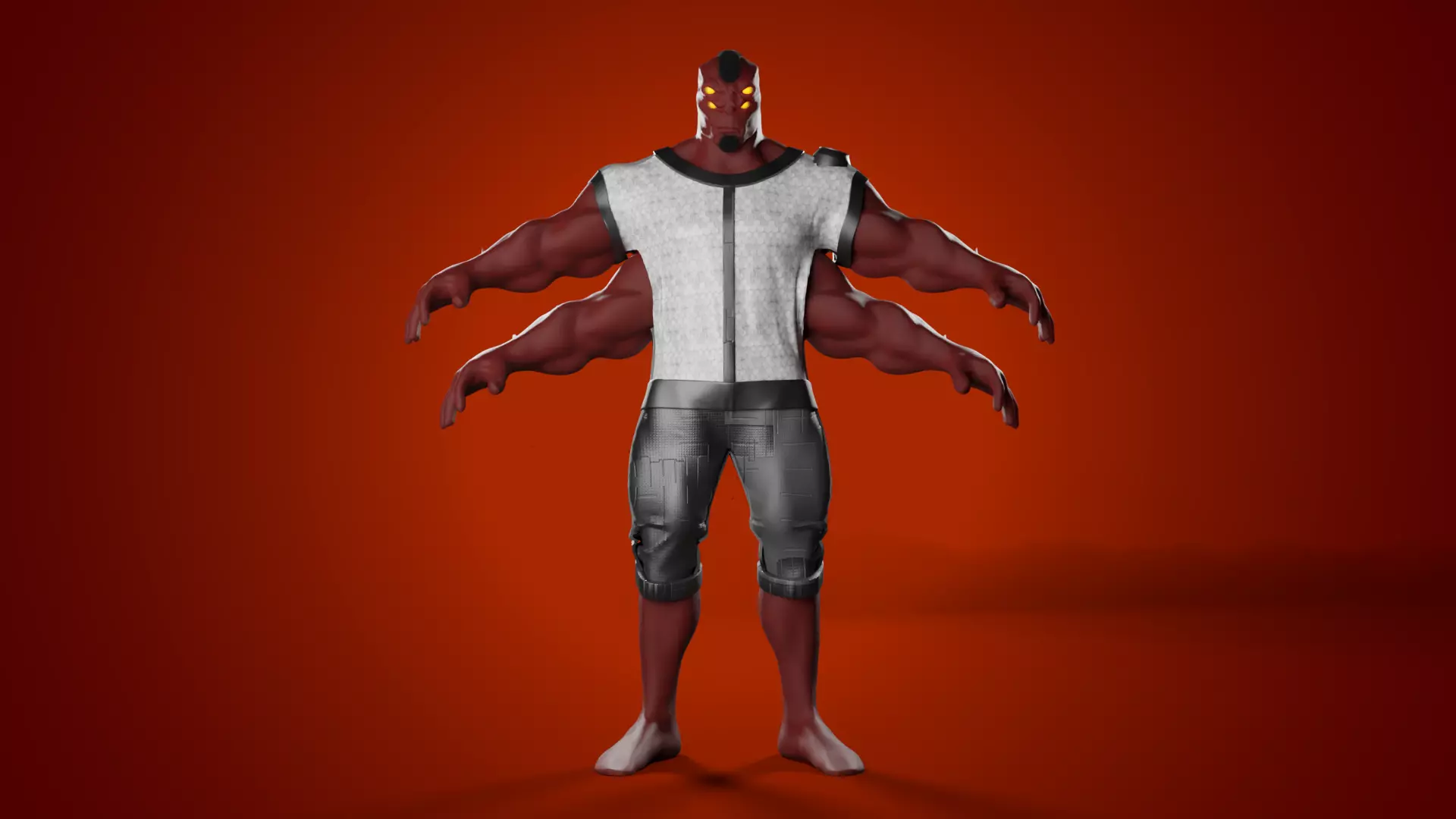 FOUR ARMS Realistic four arms from ben 10 3D model_0