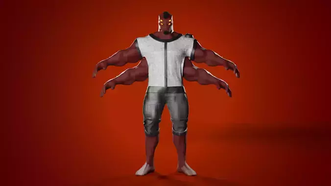 FOUR ARMS Realistic four arms from ben 10 3D model FOUR ARMS Realistic four arms from ben 10 3D model