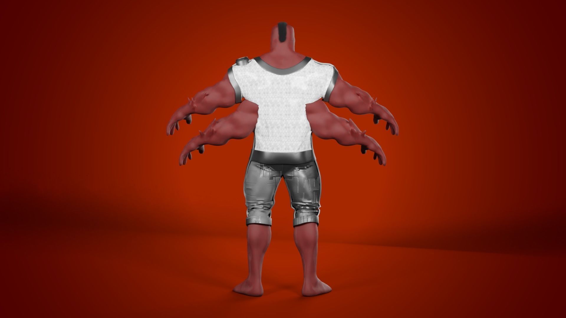 FOUR ARMS Realistic four arms from ben 10 3D model_2