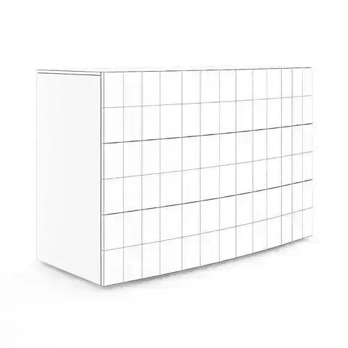 White Rounded Cupboard