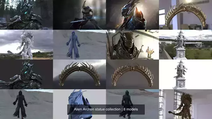 Alien Archon statue collection 