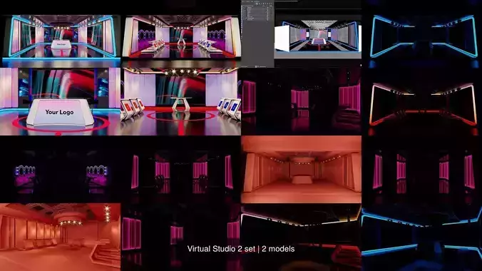 Virtual Studio 2 set 3D Model Collection