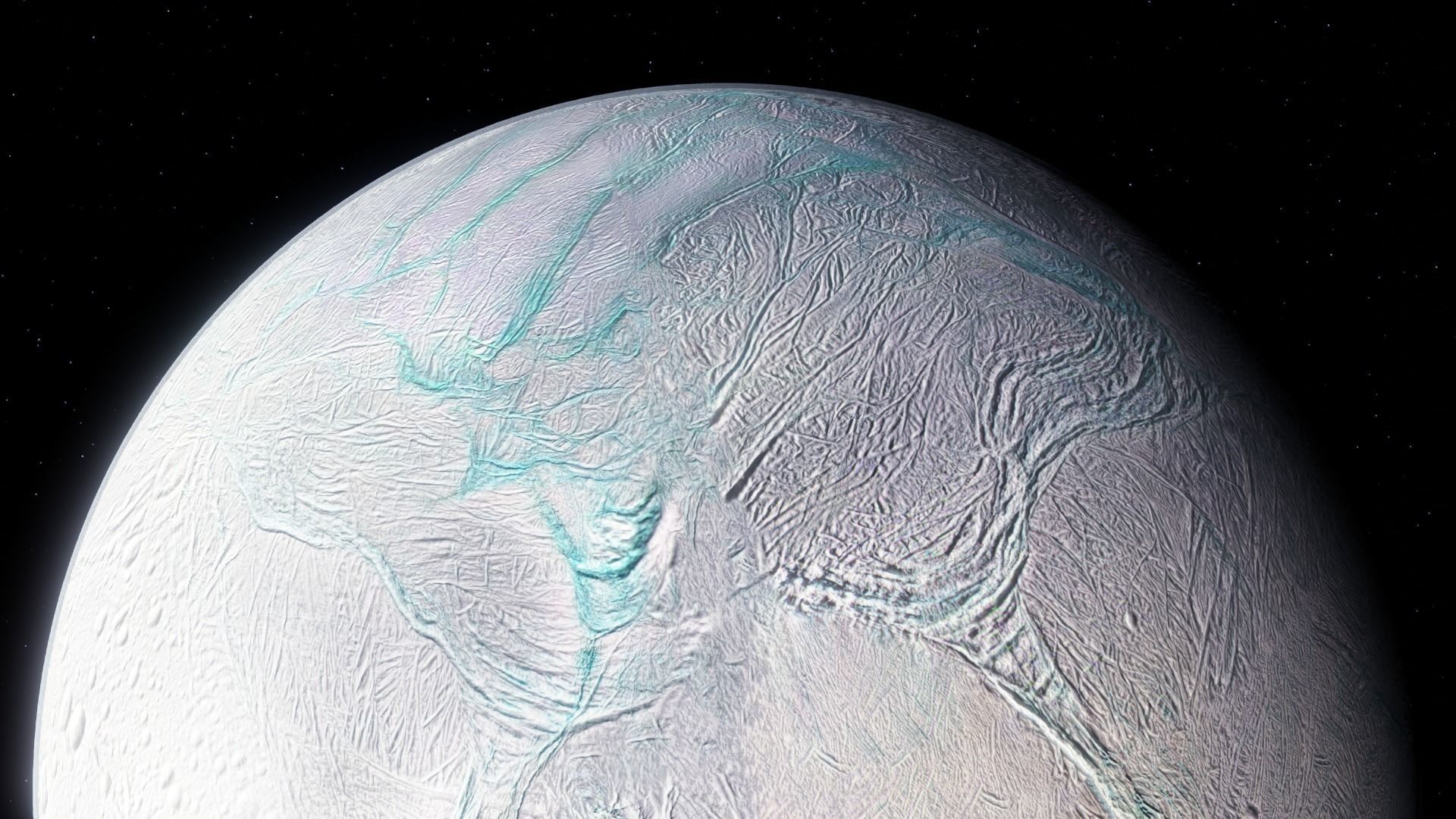 Photorealistic Enceladus Moon 16k Textures 3D model_2