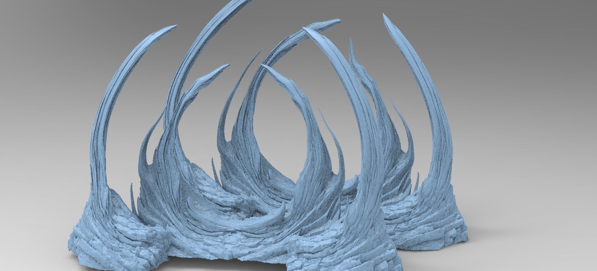 Dinosaur Raptor cliffs 2  3D model_1