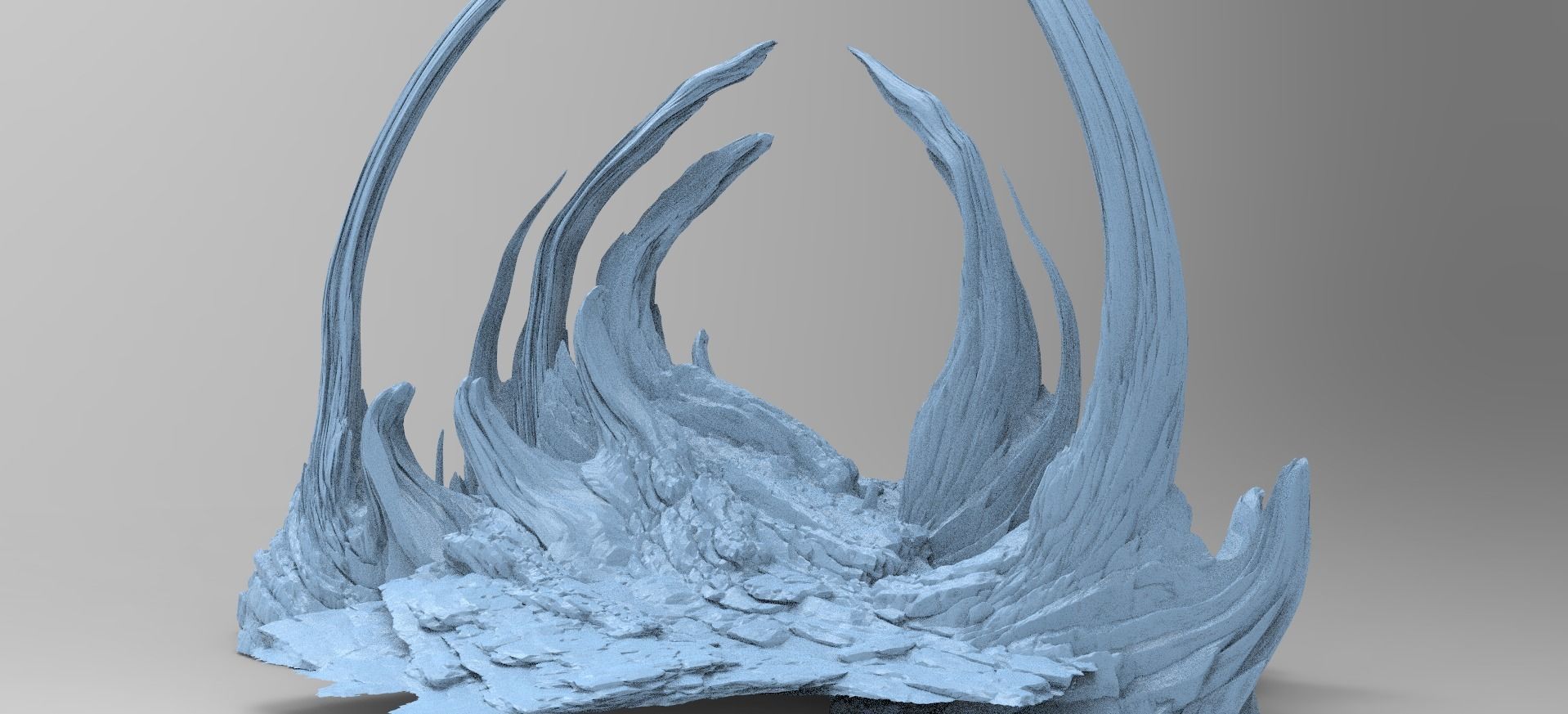 Dinosaur Raptor cliffs 4  3D model_1