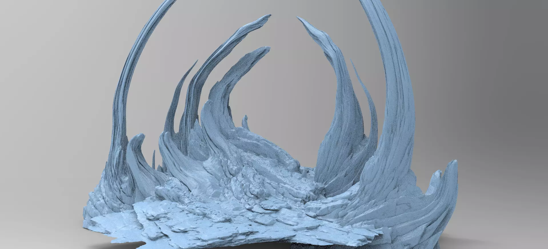 Dinosaur Raptor cliffs 4  3D model_0